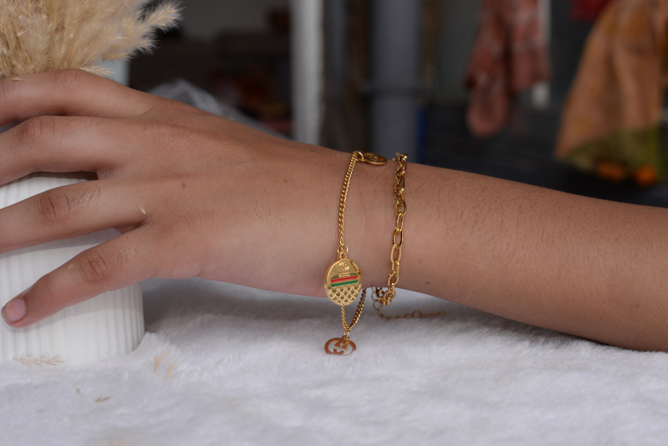 Ocean Charm Braided Bangle